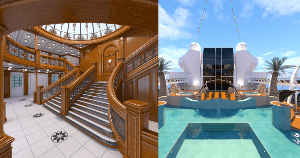titanic vs cruise ship luxury