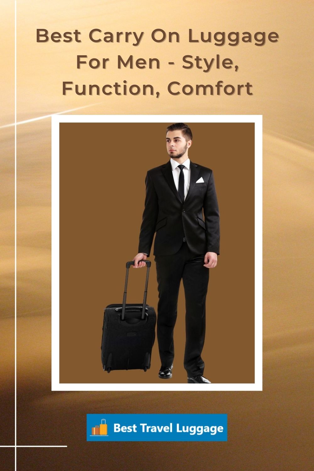 best carry on luggage for men pin