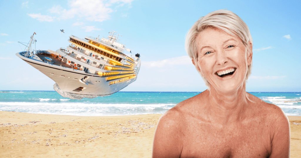 nude cruise lady and ship