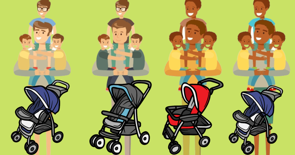 strollers for tall parents cartoon