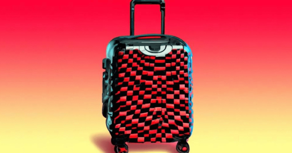 Delsey Hard Shell Luggage red