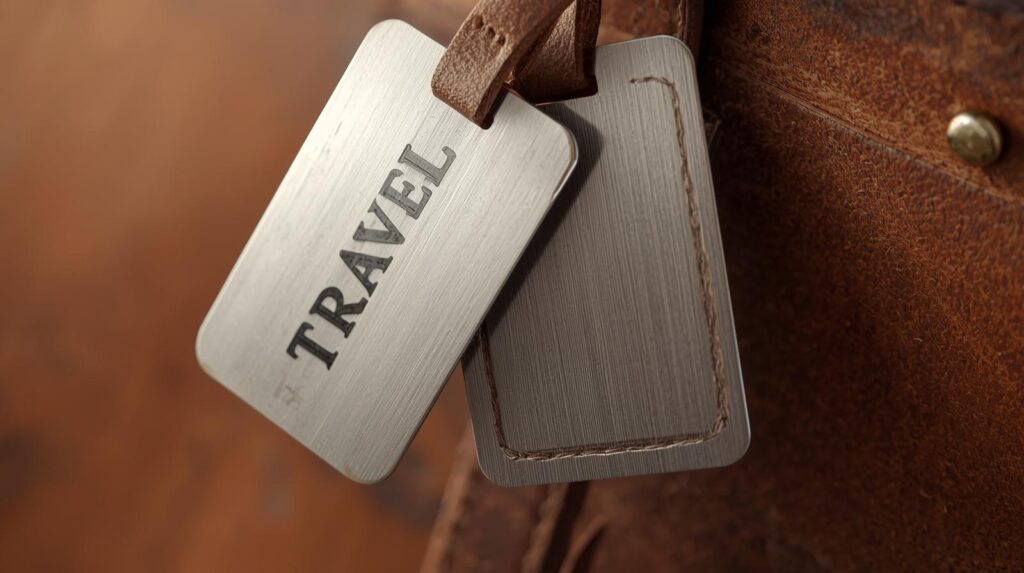 metal luggage tags image