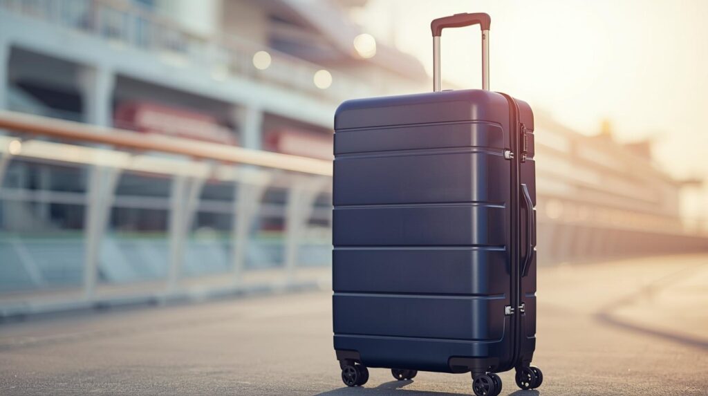 Suitcase on wheels for cruise Travel image