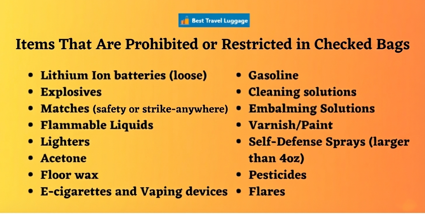list prohibited-restricted in checked